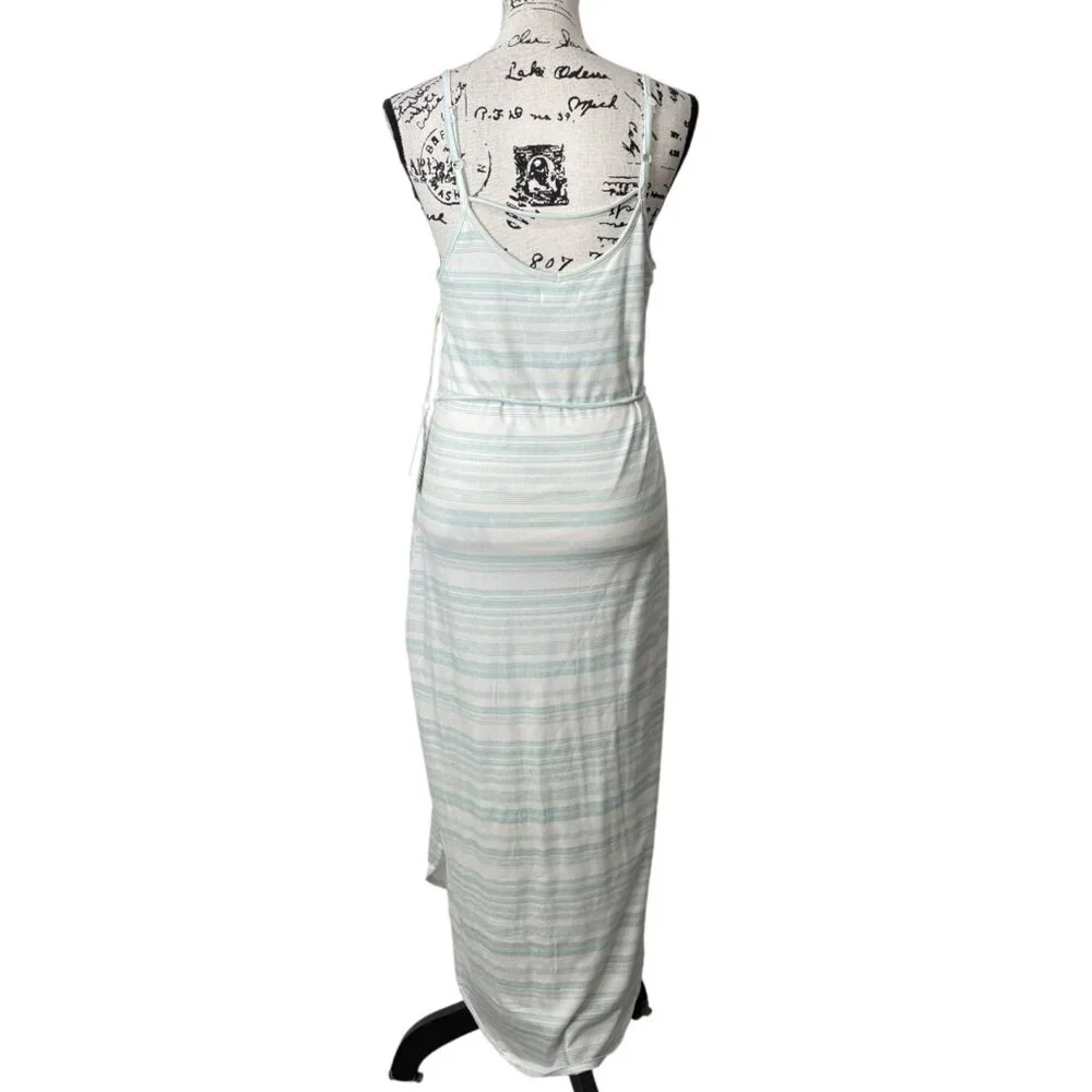 Carve Designs Vikki Tank Dress Soft Maxi Cloud Aqua Stripe Women Size S NEW - Picture 3 of 8